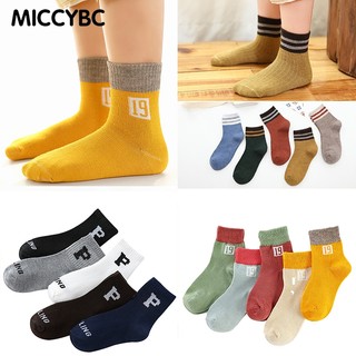 [MICCYBC]Set 5 đôi vớ trẻ em MICCYBC kẻ sọc ghép nối màu sắc cho bé 1-11 tuổi