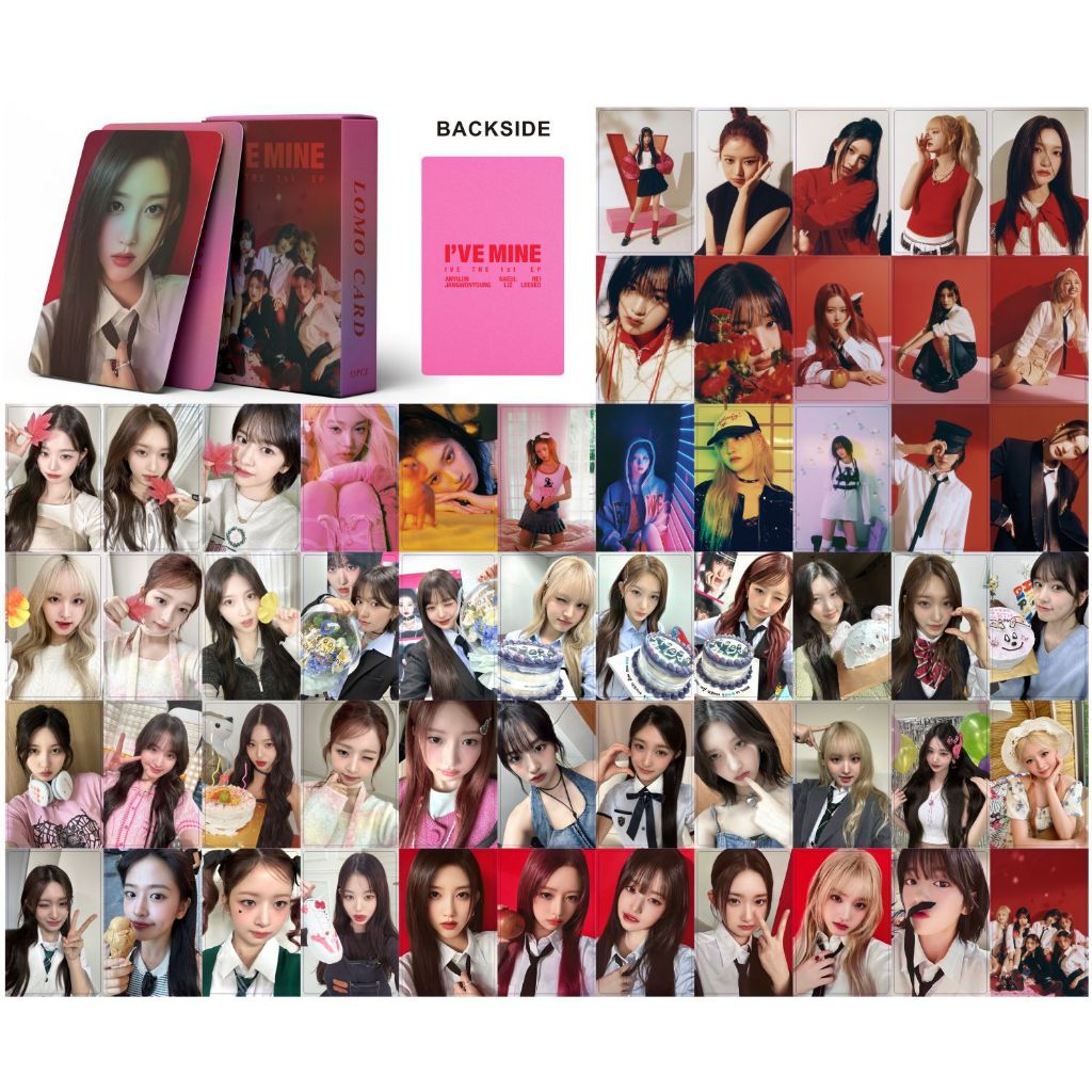 Set 50-55 Tấm Thẻ Ảnh lomo laser liz leeseo rei gaeul kpop