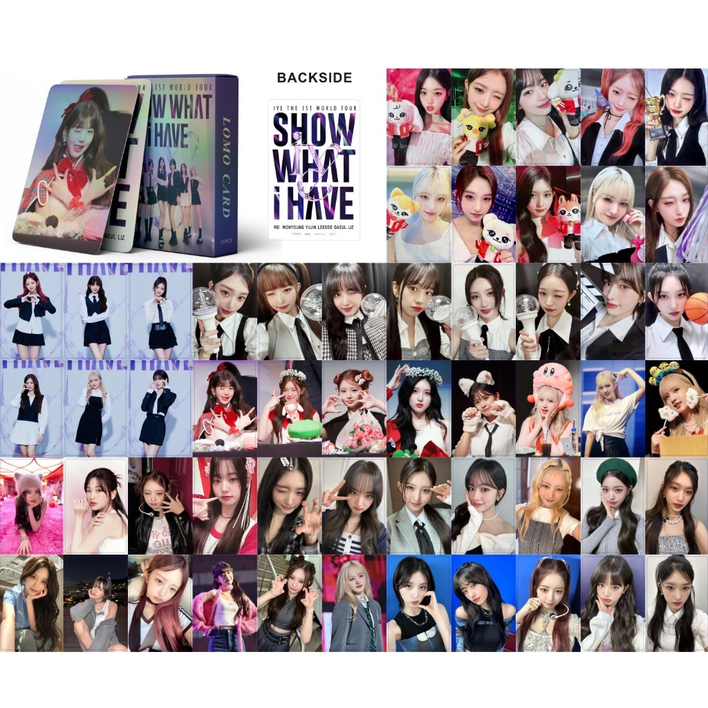 Set 50-55 Tấm Thẻ Ảnh lomo laser liz leeseo rei gaeul kpop