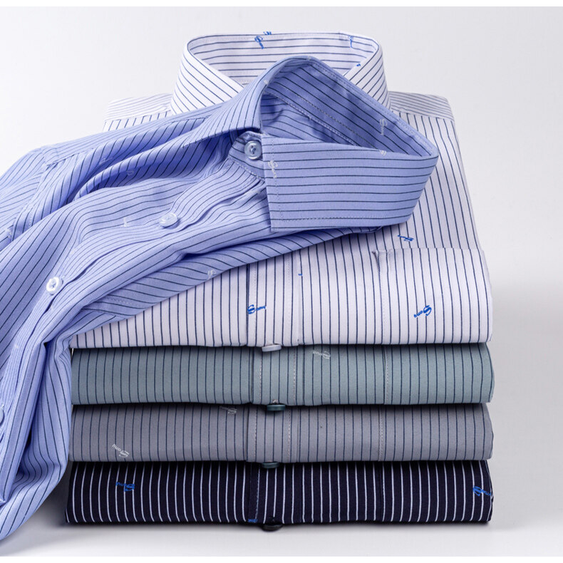 Áo Sơ Mi Tay Dài Kẻ Sọc Có Túi Thời Trang Cho Nam