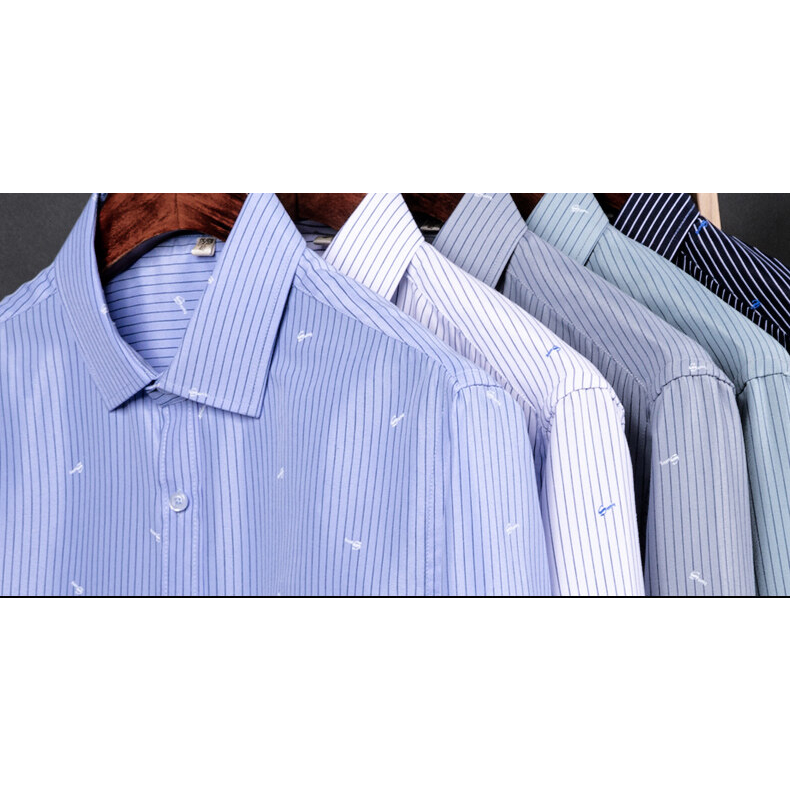 Áo Sơ Mi Tay Dài Kẻ Sọc Có Túi Thời Trang Cho Nam