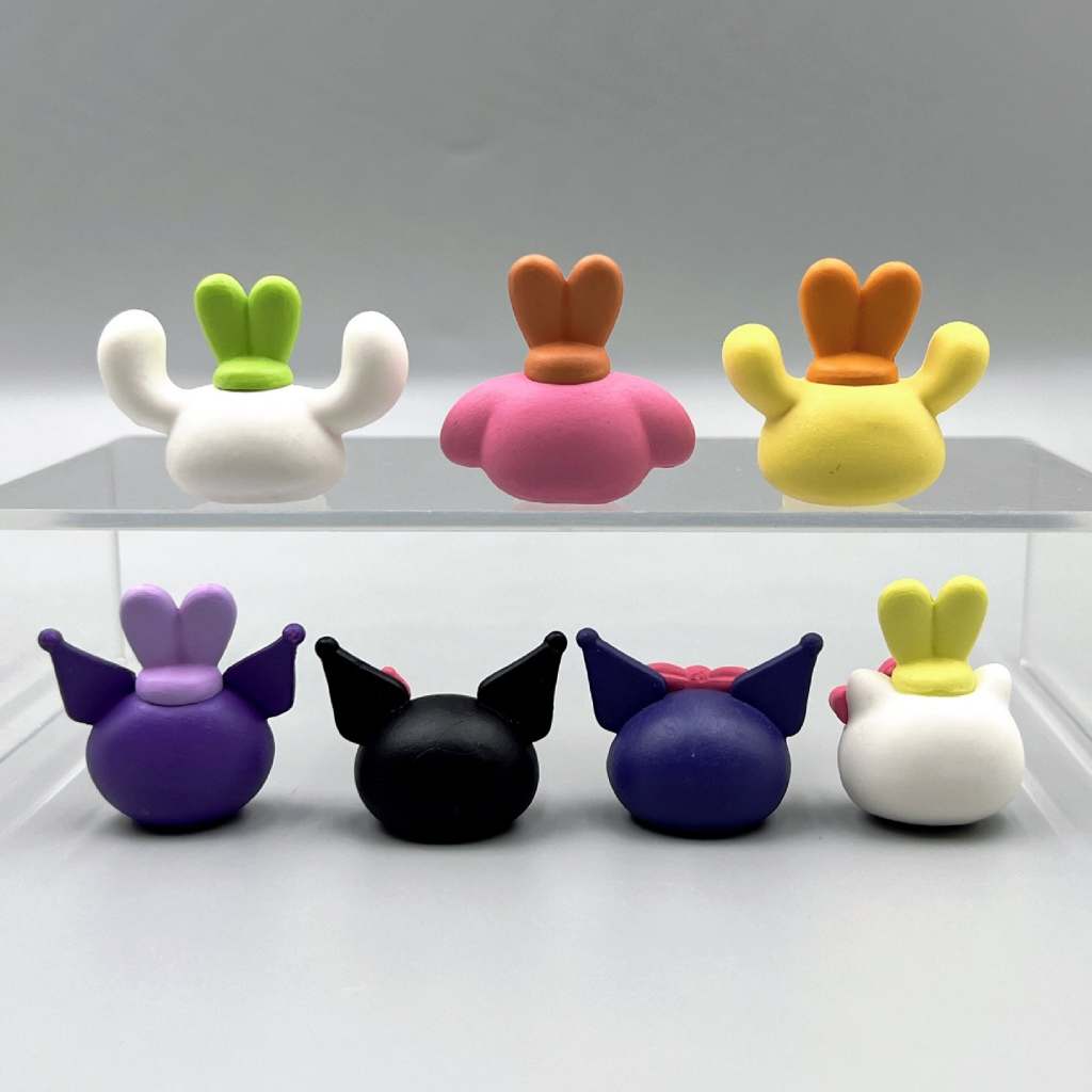 Set 7 Mô Hình Mô Phỏng Nhân Vật Phim Hoạt Hình sanrio hello kitty cinnamoroll my melody 3-4cm
