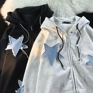 Áo khoác denim có mũ trùm thời trang mùa thu cho nam size m-3xl