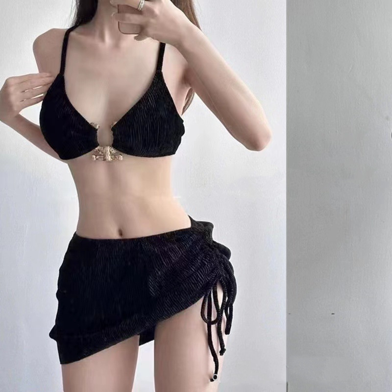 Set Đồ Bơi Ba Mảnh Màu Sắc Gợi Cảm Cho Nữ