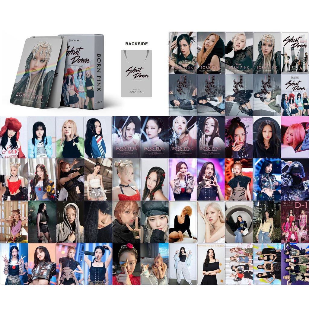 Hộp 55 Ảnh lomo Card jennie jisoo lisa Nhóm Blackpink