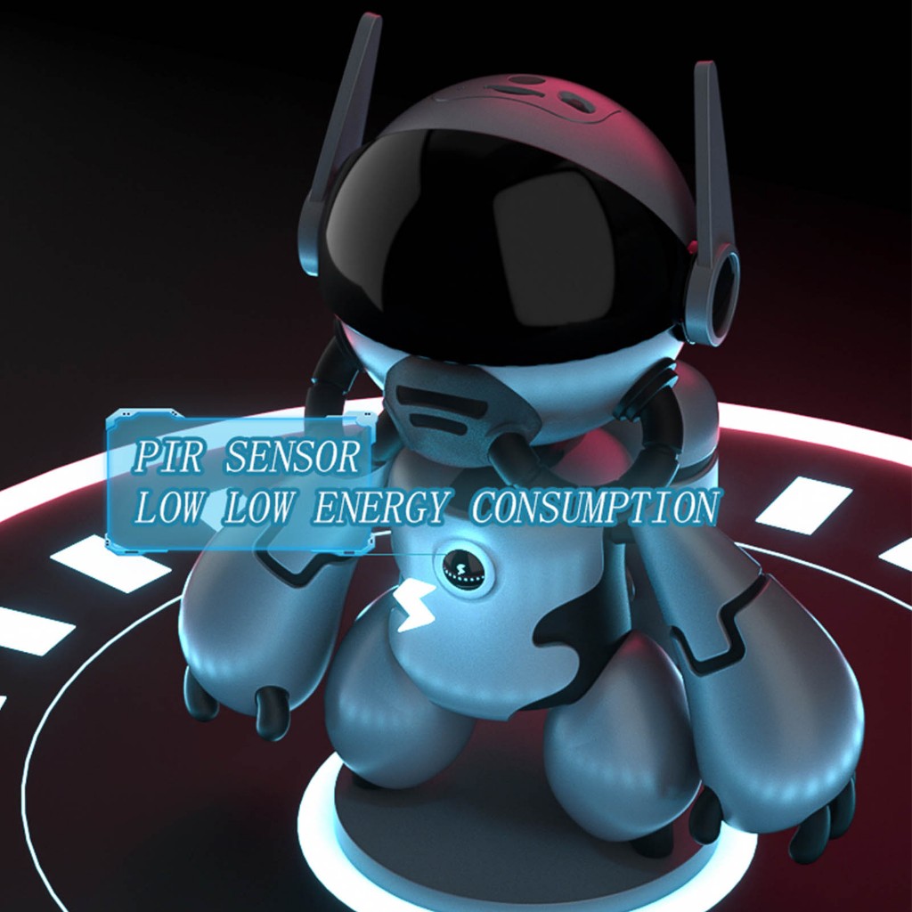 TinyLand Màn hình bé không dây Video 1080P Robot nói chuyện có dạng Camera an ninh trong nhà độ bền cao cmman