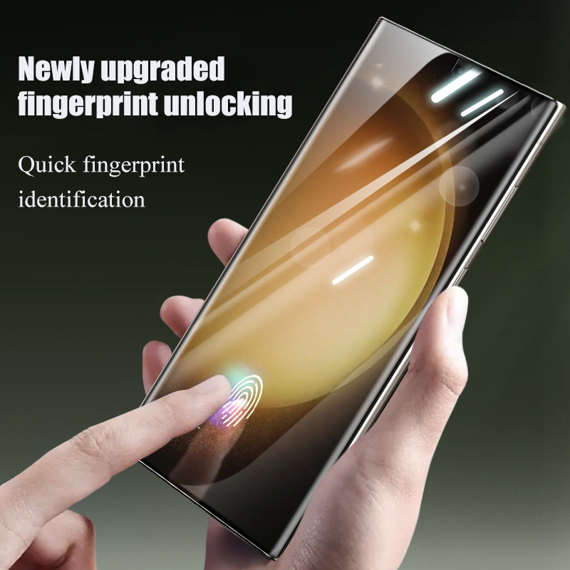 Kính Dán Màn Hình Cong Bảo Vệ Toàn Diện Cho Samsung Galaxy S24 S23 S22 S21 S20 Note 20 Ultra 10 Plus S24 +