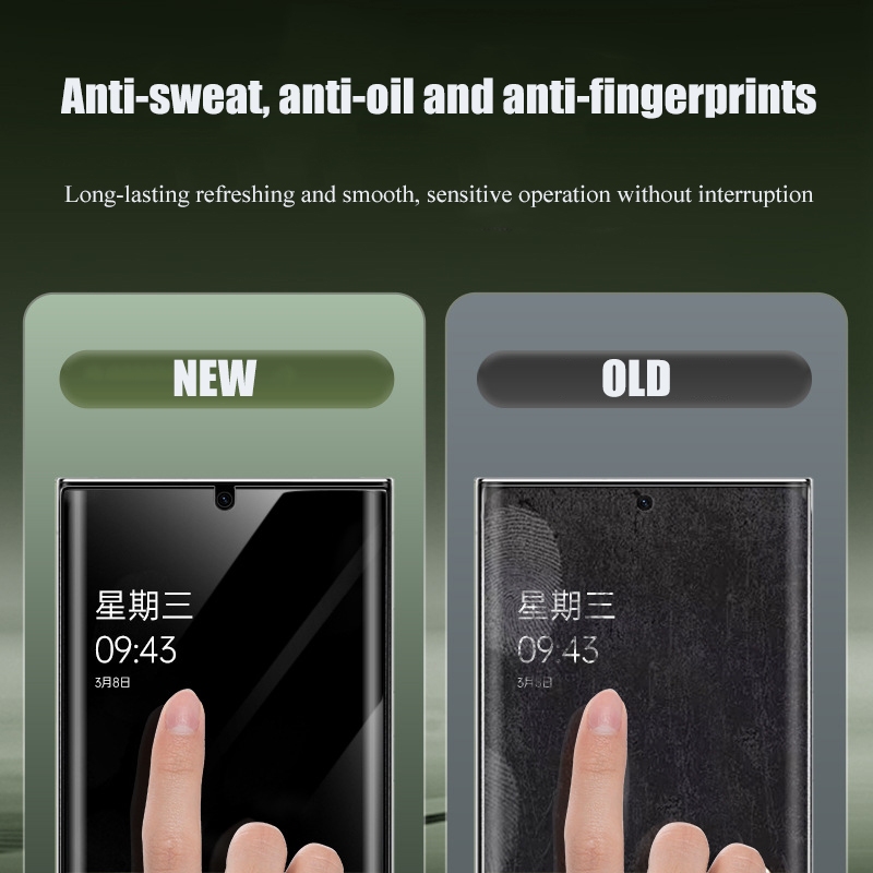 Kính Dán Màn Hình Cong Bảo Vệ Toàn Diện Cho Samsung Galaxy S24 S23 S22 S21 S20 Note 20 Ultra 10 Plus S24 +