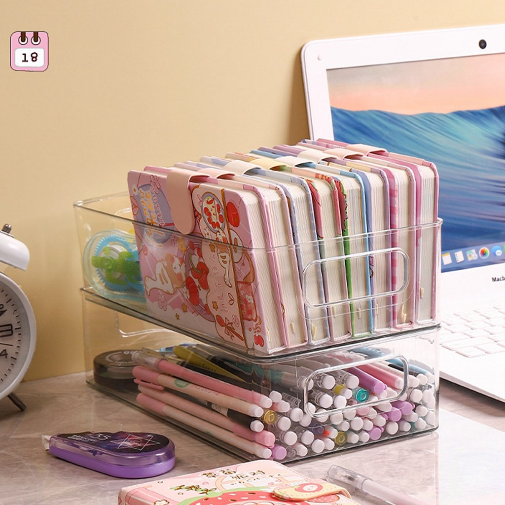 Có thể bán buônVirgina056 Hộp lưu trữ để bàn đựng mỹ phẩm dung tích lớn acrylic cho phòng gia đình Hàng giao ngay