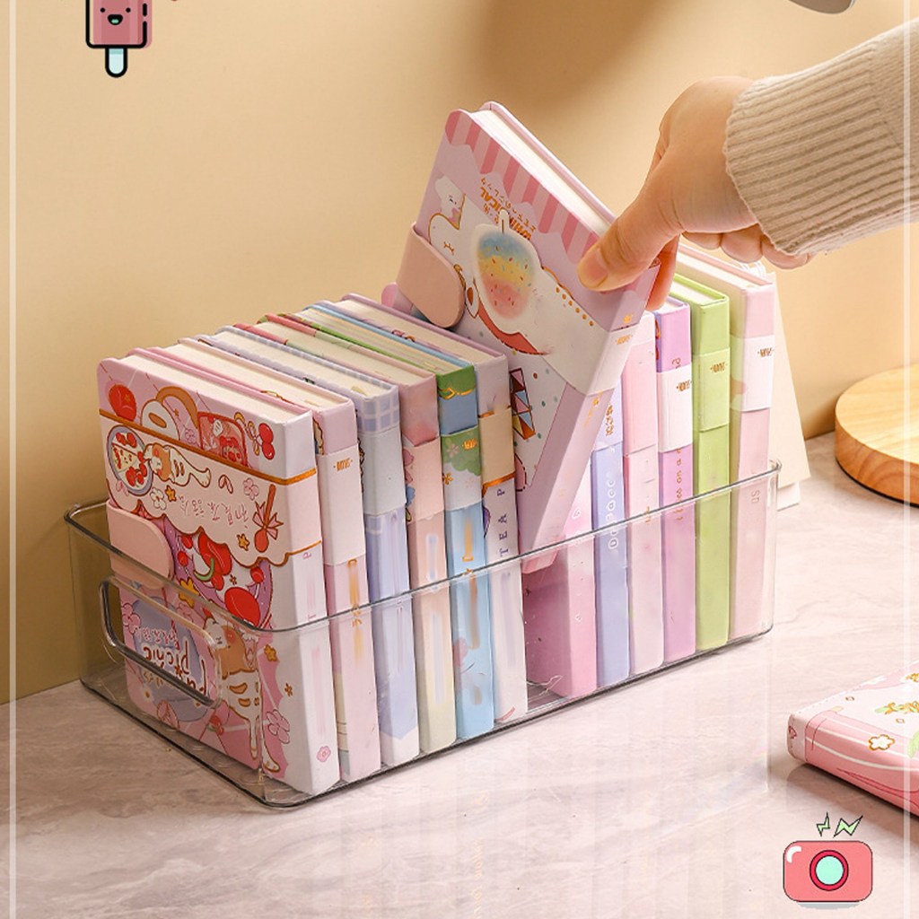 Có thể bán buônVirgina056 Hộp lưu trữ để bàn đựng mỹ phẩm dung tích lớn acrylic cho phòng gia đình Hàng giao ngay