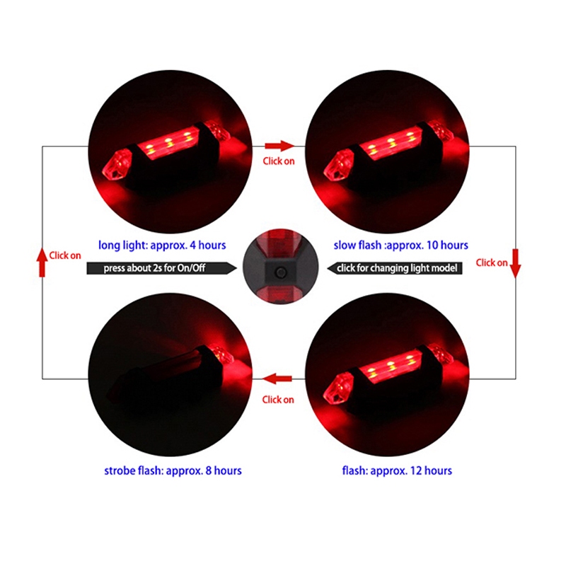 Beste red bike tail licht fahrrad R Cklicht Warrnlicht usb wiederaufladbare Thương Hiệu Mới Có Thể Ngồi Trên Xe Đạp Và Xe Máy Và Xe Đạp Có Chế Độ Ngồi Chất Lượng Cao