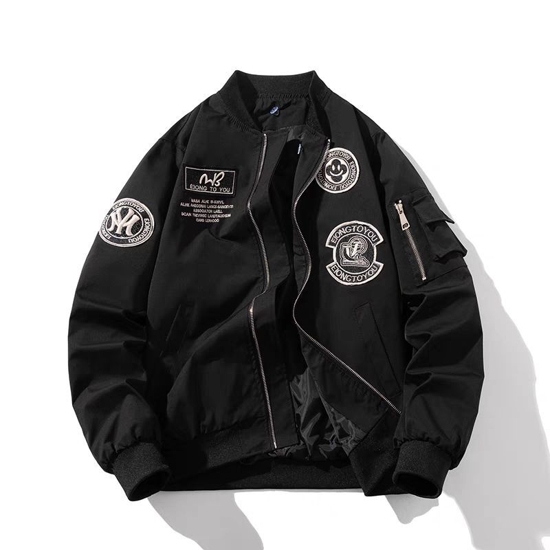 Áo Khoác Bóng Chày Thêu Họa Tiết Đơn Giản Chất Lượng Cao Thời Trang Cho Nam