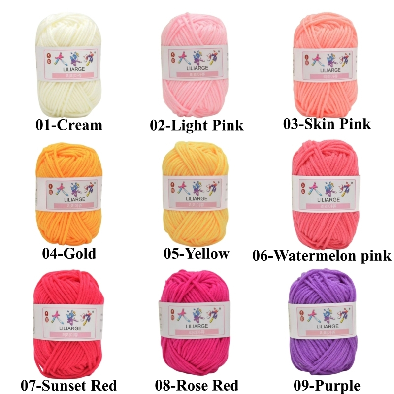 Cuộn Len Sợi To Đan Móc 5 Lớp 25g