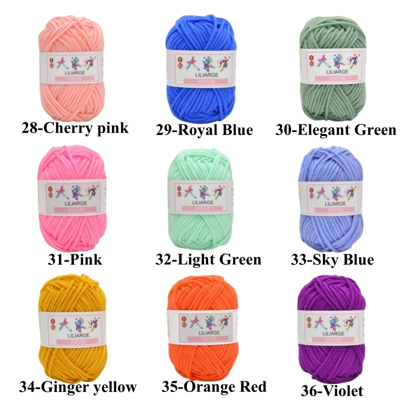 Cuộn Len Sợi To Đan Móc 5 Lớp 25g