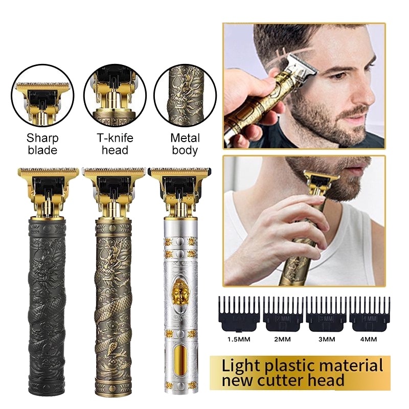 Kakashow Tông Đơ Cắt Tóc / Cạo Râu Điện Tử T9 USB Không Dây Có Thể Sạc Lại Cho Nam Và Nữ /Bộ Máy cạo râu Cắt Tóc HHGHA0024