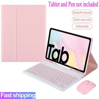 Bao Da Máy Tính Bảng Kèm Bàn Phím Bluetooth Cho Samsung Galaxy Tab S6 Lite 10.4 S7 FE S9 FE A8 A9 A9 + S9 + S10+ S9 FE + Galaxy Tab S6 Lite Ốp