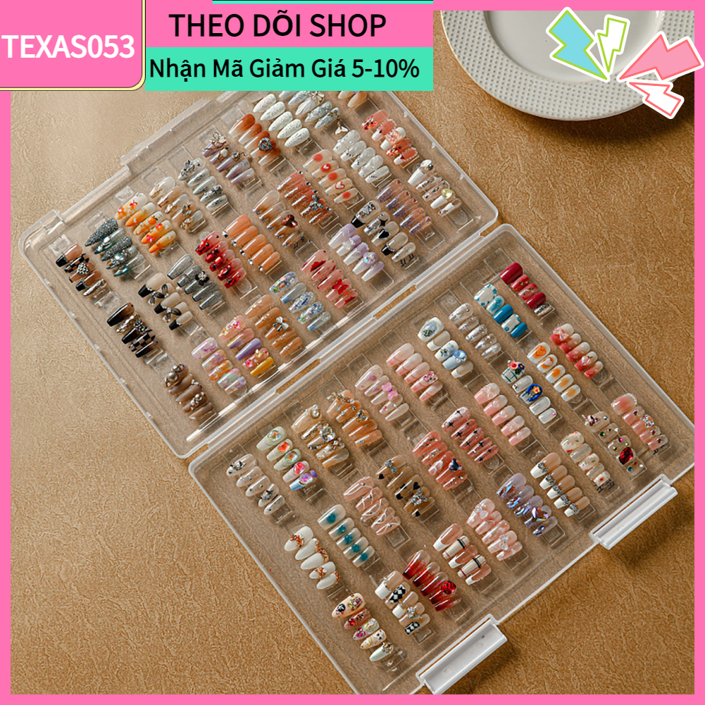 [Hàng Sẵn] Hộp đựng móng tay nail box - Hộp đựng nail box trong suốt trưng bày di động Phụ kiện nail【Texas053】