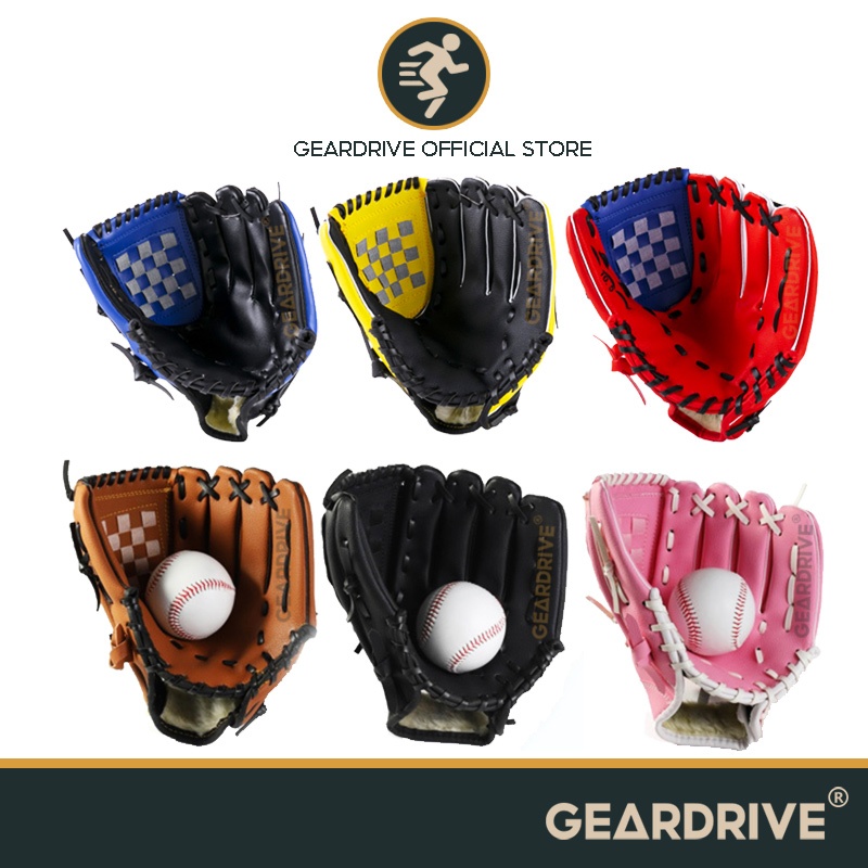 GEARDRIVE Găng Tay Bóng Chày Infield Pitcher Găng Tay Đánh Bóng Trẻ Em Thanh Niên Găng Tay Bóng Mềm 