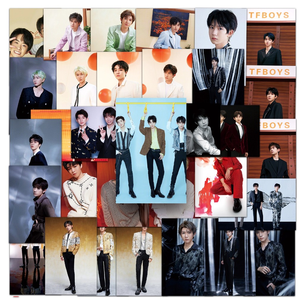 Bộ 50 Miếng Dán Chống Thấm Nước Hình tf boys Trang Trí Xe Hơi