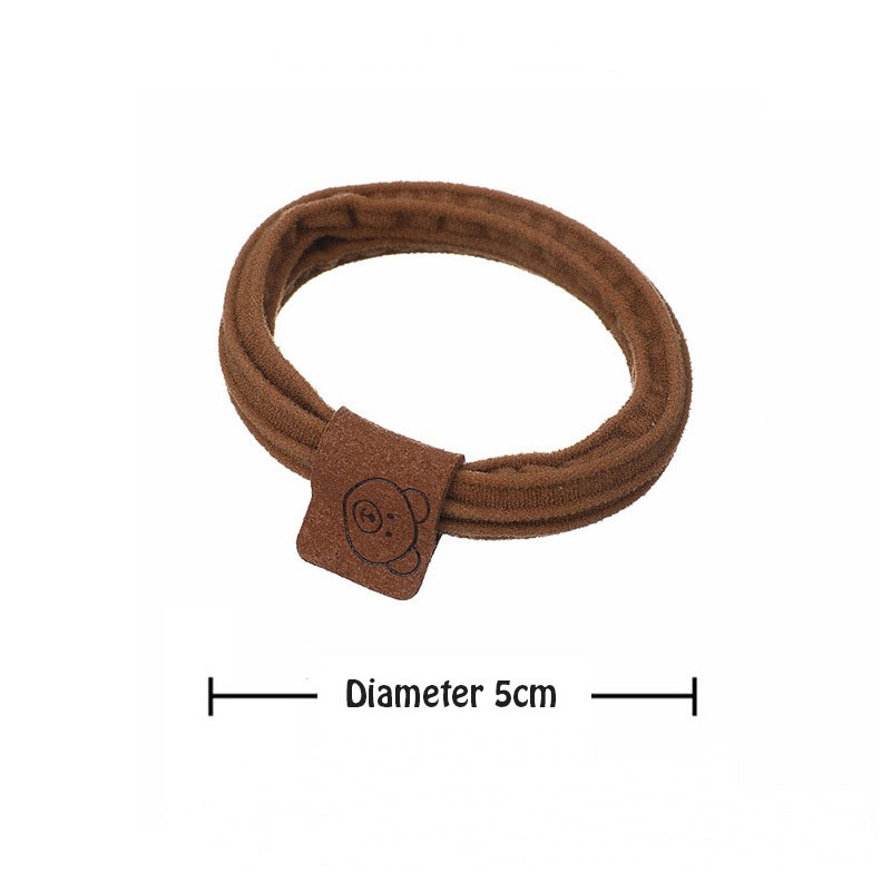 Dây Buộc Tóc Co Giãn Không Đường May Hình Gấu Phong Cách Hàn Quốc Cho Nữ