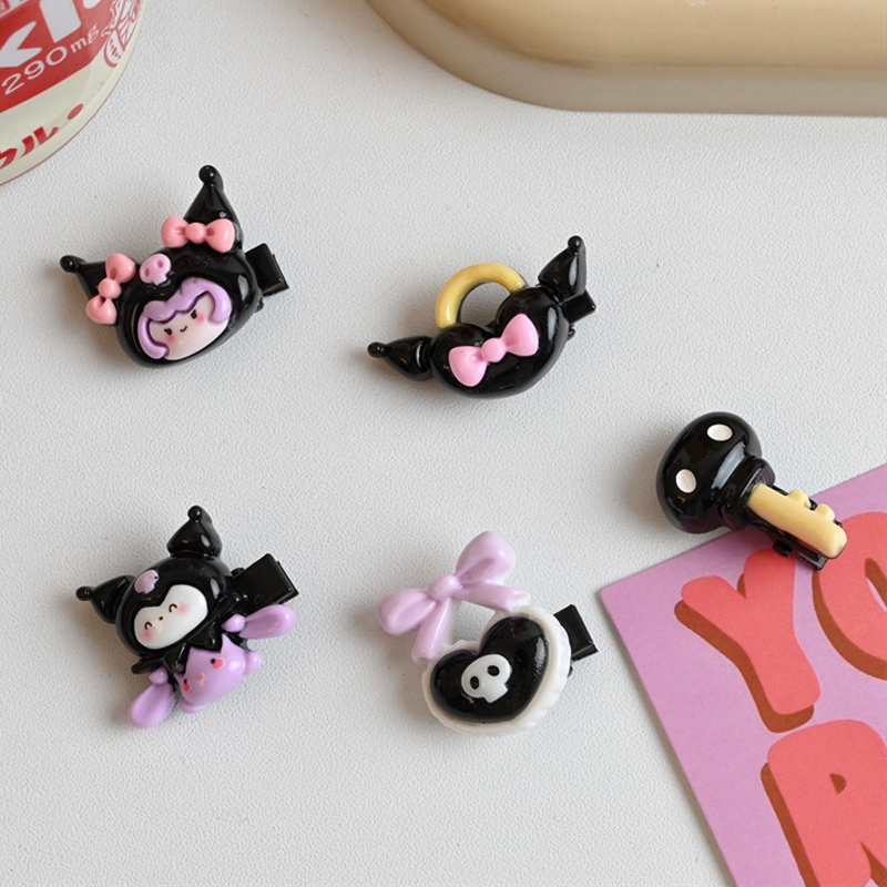 ✨✨Sanrio Kẹp Tóc mini Hình Kuromi Ngọt Ngào