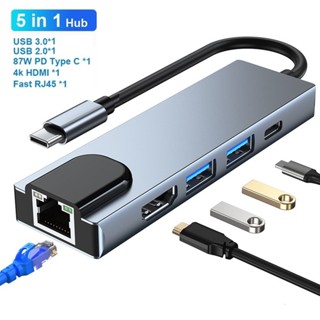 Bộ Chia Cổng usb 3.0 3.1 type c Sang rj45 ethernet lan 4k hdmi Có Đầu Đọc Thẻ Nhớ usb 3.0