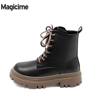 Magicime Giày Bốt Đế Dày Phong Cách Anh Quốc Thời Trang Thu Đông magicime magicime magicime 2024 Mới