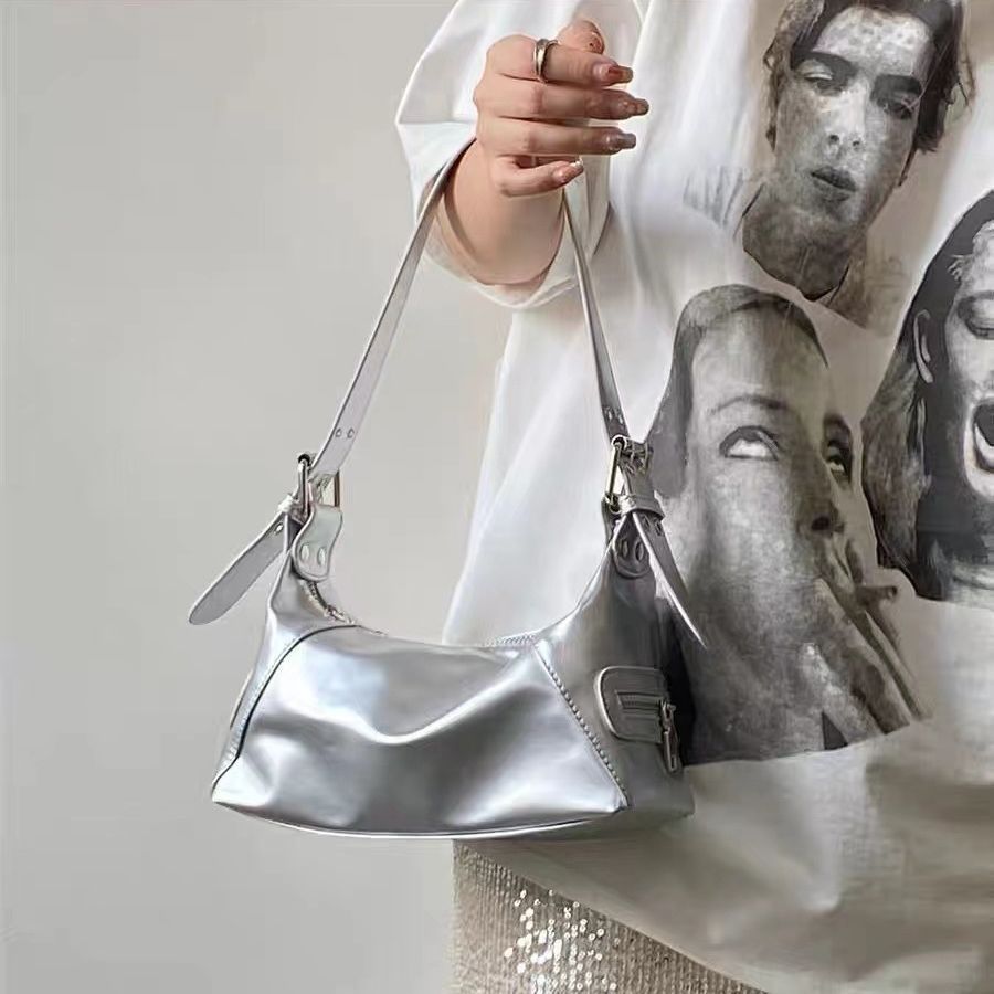 Túi đeo vai NUCELLE dáng baguette thời trang mới phong cách Âu Mỹ