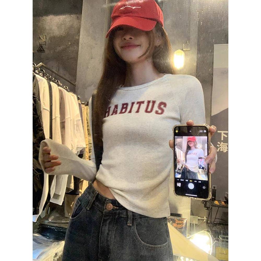 EOENKKY áo phông áo thun nữ croptop baby tee Thời trang hàn quốc A29J2H5 34Z230825