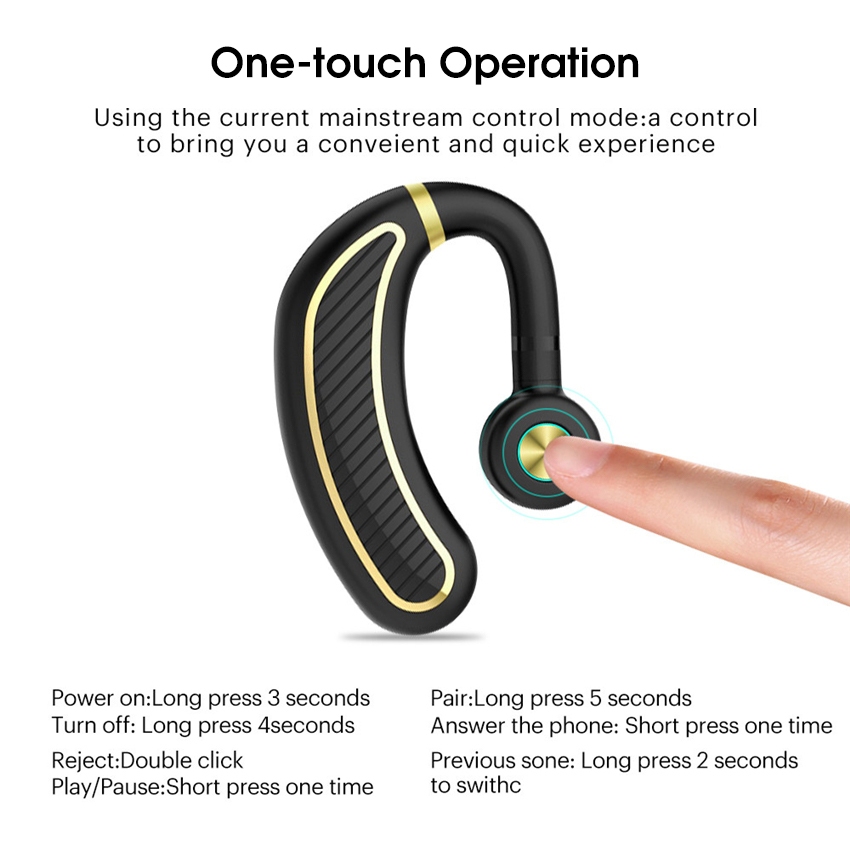 Tai Nghe Nhét Tai bluetooth v4.2 Không Dây Có mic Âm Thanh Rảnh Tay Cho android / ios