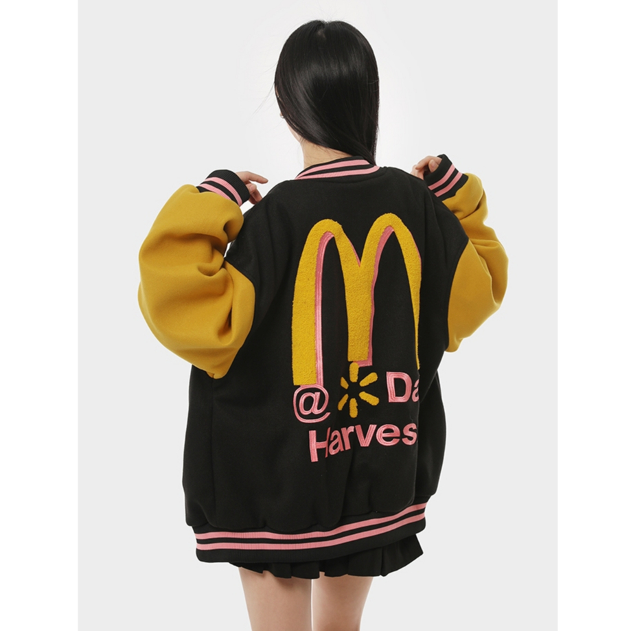 China Áo Khoác Bóng Chày Thêu Chữ Thời Trang Thu Đông Dành Cho jacket Nữ