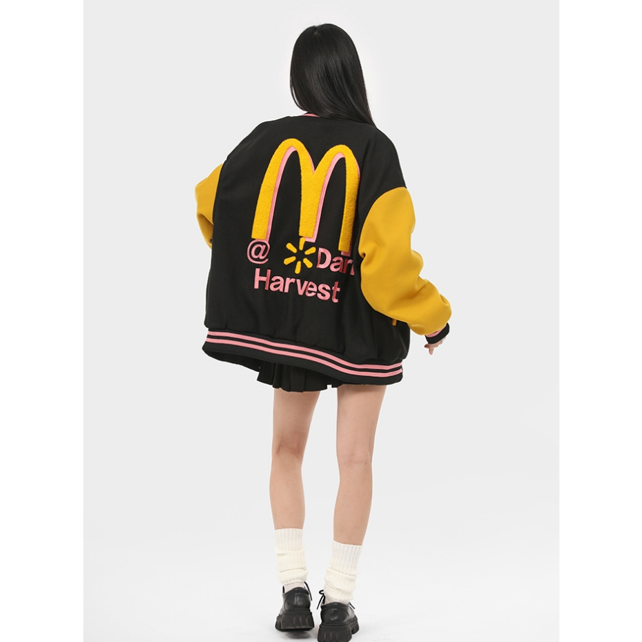 China Áo Khoác Bóng Chày Thêu Chữ Thời Trang Thu Đông Dành Cho jacket Nữ