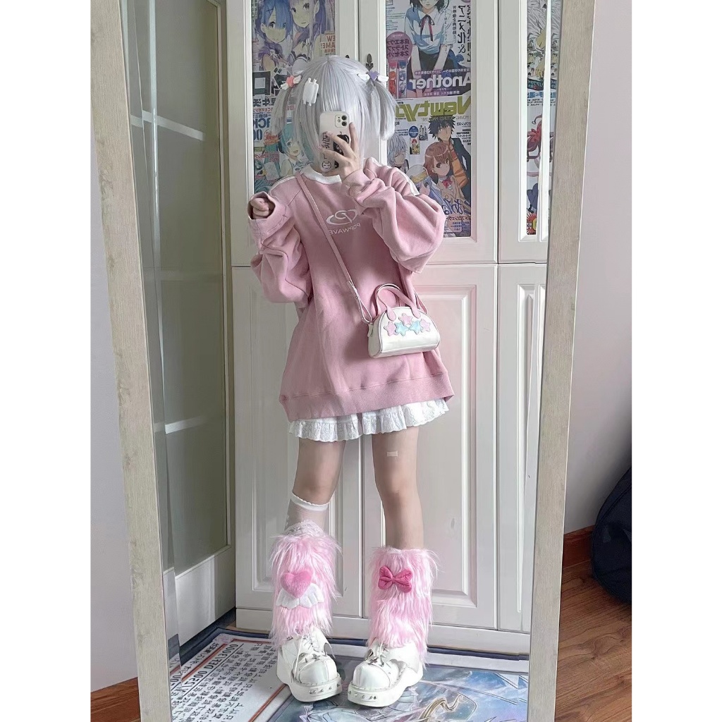 Mới Vớ Bông Bọc Ống Chân y2k Đính Nơ Dễ Thương Ngọt Ngào Cho Nữ Sinh