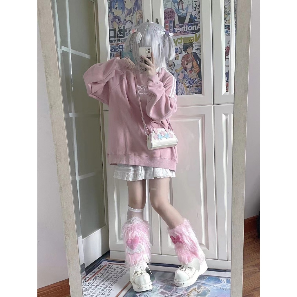 Mới Vớ Bông Bọc Ống Chân y2k Đính Nơ Dễ Thương Ngọt Ngào Cho Nữ Sinh