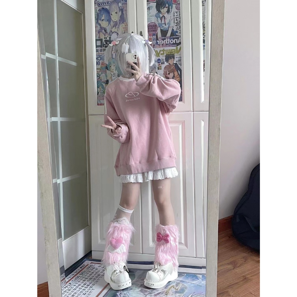 Mới Vớ Bông Bọc Ống Chân y2k Đính Nơ Dễ Thương Ngọt Ngào Cho Nữ Sinh