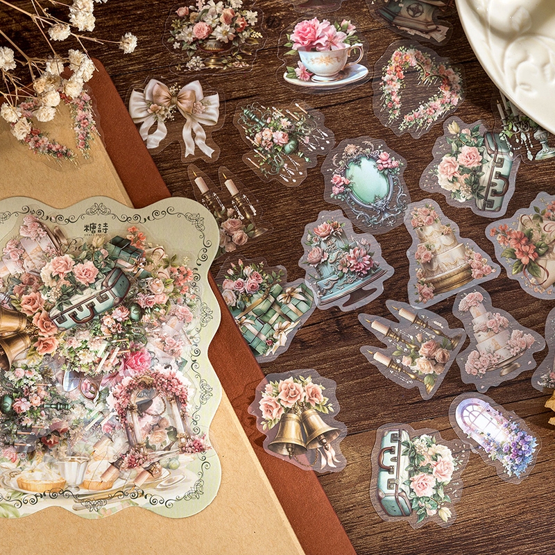 Mr. Paper 40 vé/túi Dán chống thấm nước PET Phong cách văn nghệ Và hoa Cubs dễ thương Dành ra cửa sổ vỡ Sáng tạo Tài liệu dán bàn tay Nhật ký DIY Tấm thiệp điện tử Cái cốc Văn phòng phẩm trang trí dán