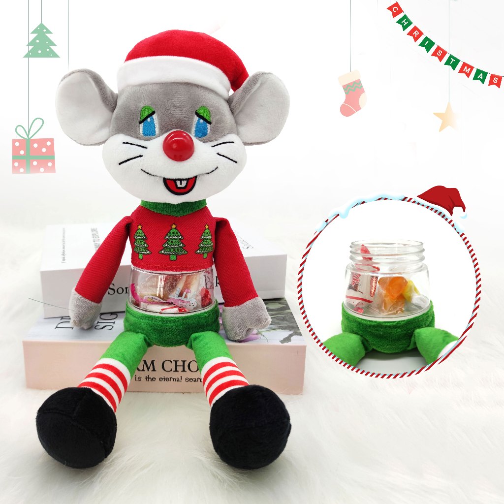 Đồ Chơi Nhồi Bông 36cm + Kẹo / Thú Cưng Dễ Thương Thiết Kế Độc Đáo Làm Quà Giáng Sinh / Sinh Nhật Cho Bé Sơ Sinh