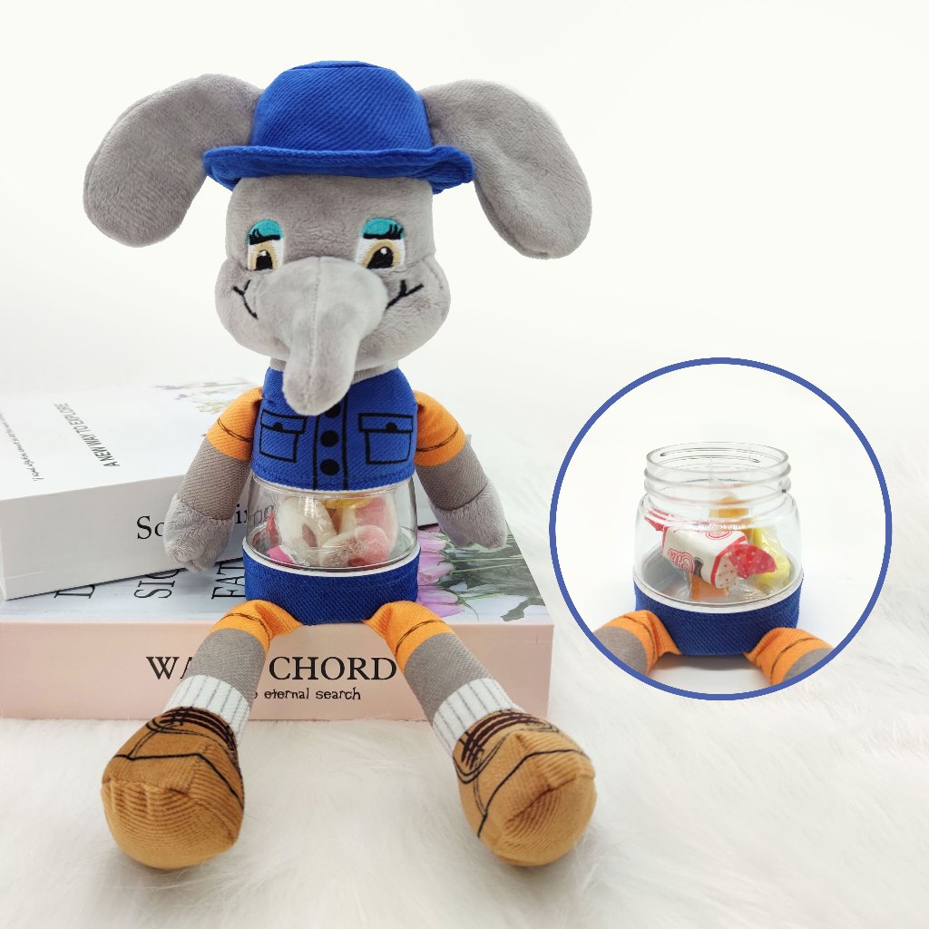 Đồ Chơi Nhồi Bông 36cm + Kẹo / Thú Cưng Dễ Thương Thiết Kế Độc Đáo Làm Quà Giáng Sinh / Sinh Nhật Cho Bé Sơ Sinh