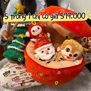 🎁5 trong 1 🎁gấu bông giáng sinh tuần lộc người tuyết ông già noel nhồi bông size 50cm quà tặng giáng sinh vua gấu bông