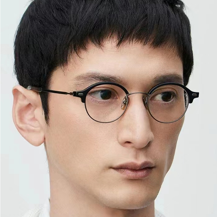 Kính Mắt Gọng Tròn Bằng Hợp Kim Titan Phong Cách retro Nhật Bản 999.9 m120