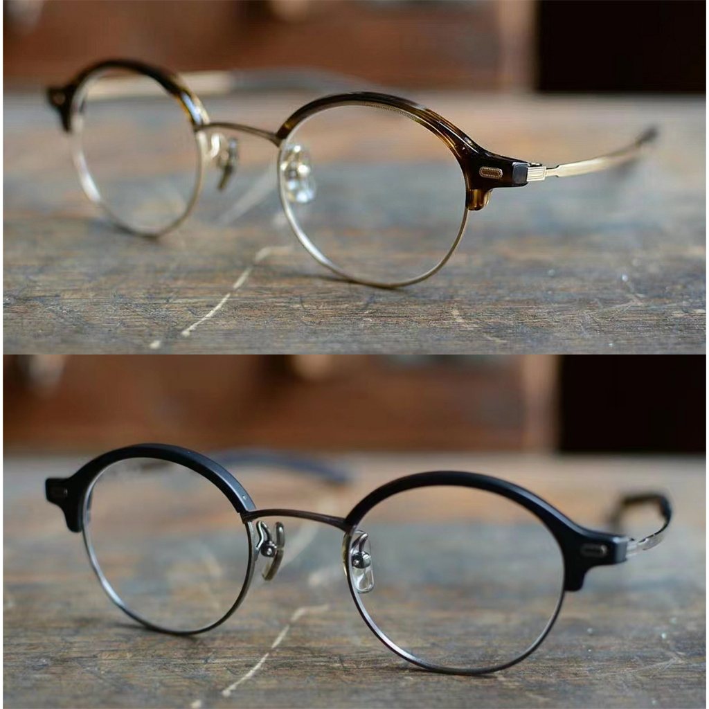 Kính Mắt Gọng Tròn Bằng Hợp Kim Titan Phong Cách retro Nhật Bản 999.9 m120