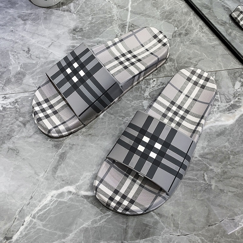 SHANMUSENLIN☘Dép đi trong nhà  đế dày chống trượt thời trang mới phong cách cho nam và nữ