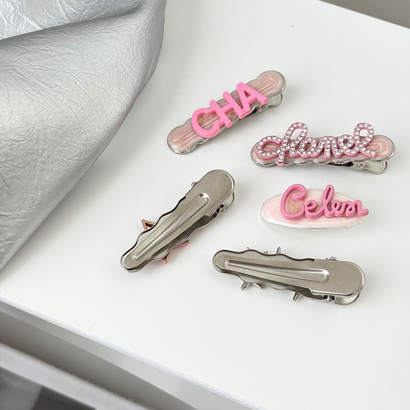 Kẹp Tóc Hình Nơ / Trái Tim Đính Đá Lấp Lánh Xinh Xắn Cho Nữ