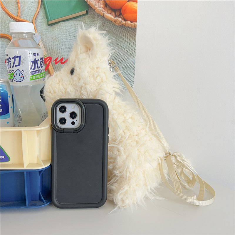 Túi Đeo Chéo Hình Búp Bê Nhồi Bông Đáng Yêu Thời Trang Cho Nữ