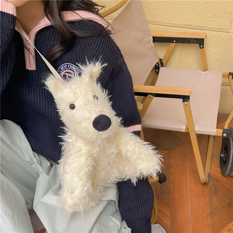 Túi Đeo Chéo Hình Búp Bê Nhồi Bông Đáng Yêu Thời Trang Cho Nữ