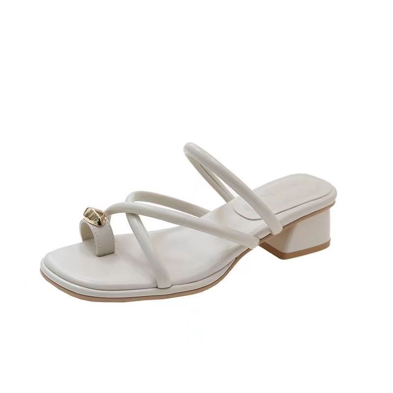 Dép nữ đế cao Dép xăng đan cao gót gót thô thời trang nữ