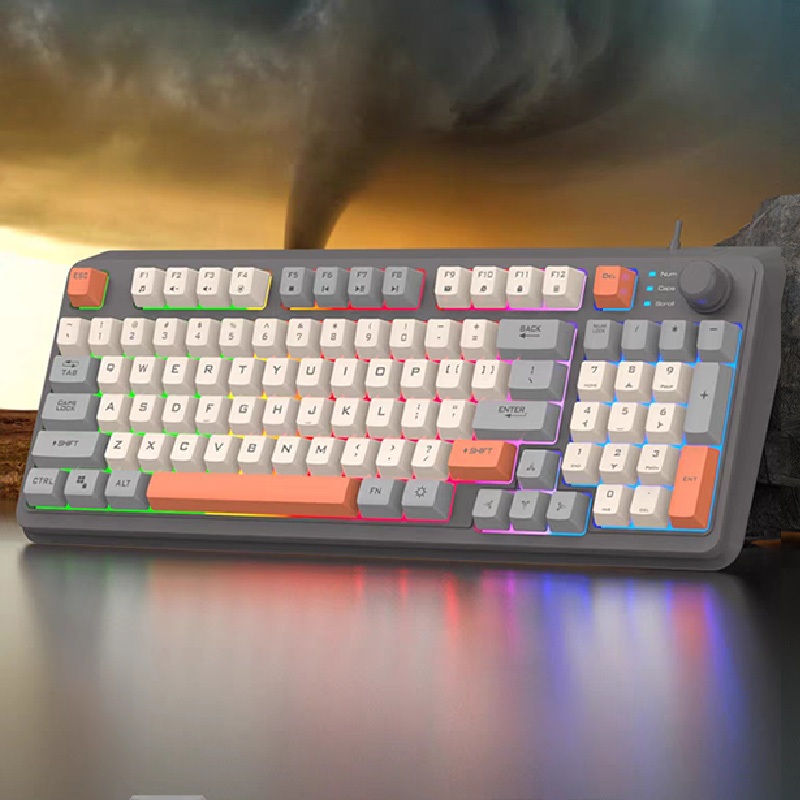 JIASHI Bàn Phím Chơi Game Có Dây Với Cảm Giác Cơ Học Ánh Sáng Nhiều Màu Sắc Và Cảm Giác Cơ Học Bố Cục 94 Phím Giúp Tiết Kiệm Không Gian Phù Hợp Cho Thể Thao Điện Tử Văn Phòng Và Gia Đình