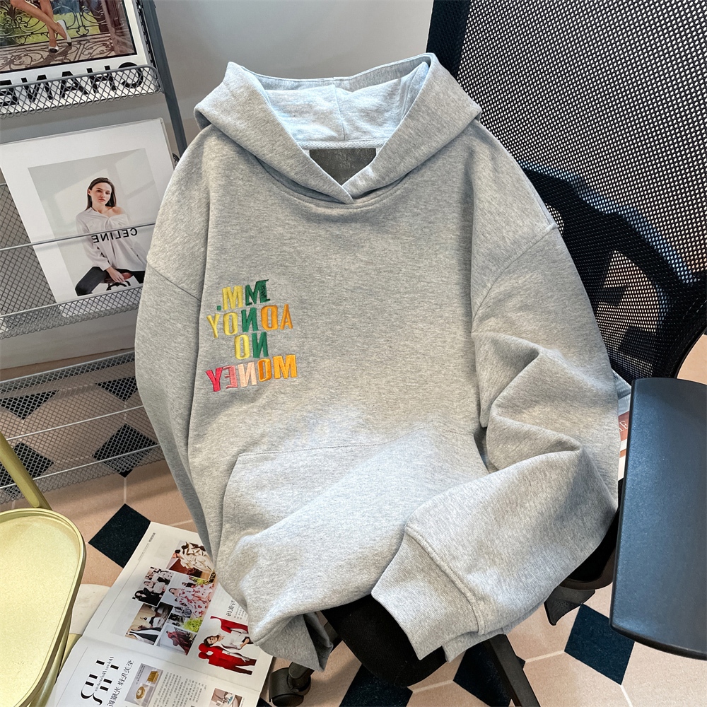 Áo Khoác Hoodie Thêu Chữ Màu Sắc Đẹp Mắt Phong Cách retro Mỹ Thời Trang Xuân Thu Mới Dành Cho Nam Nữ