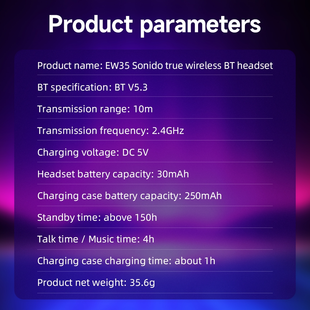 Hoco Tai Nghe bluetooth Không Dây ew35 tws bt5.3 Có mic Cho Điện Thoại oppo vivo xiaomi huawei