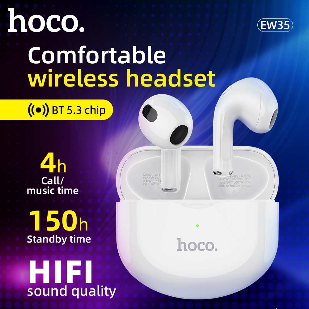 Hoco Tai Nghe bluetooth Không Dây ew35 tws bt5.3 Có mic Cho Điện Thoại oppo vivo xiaomi huawei